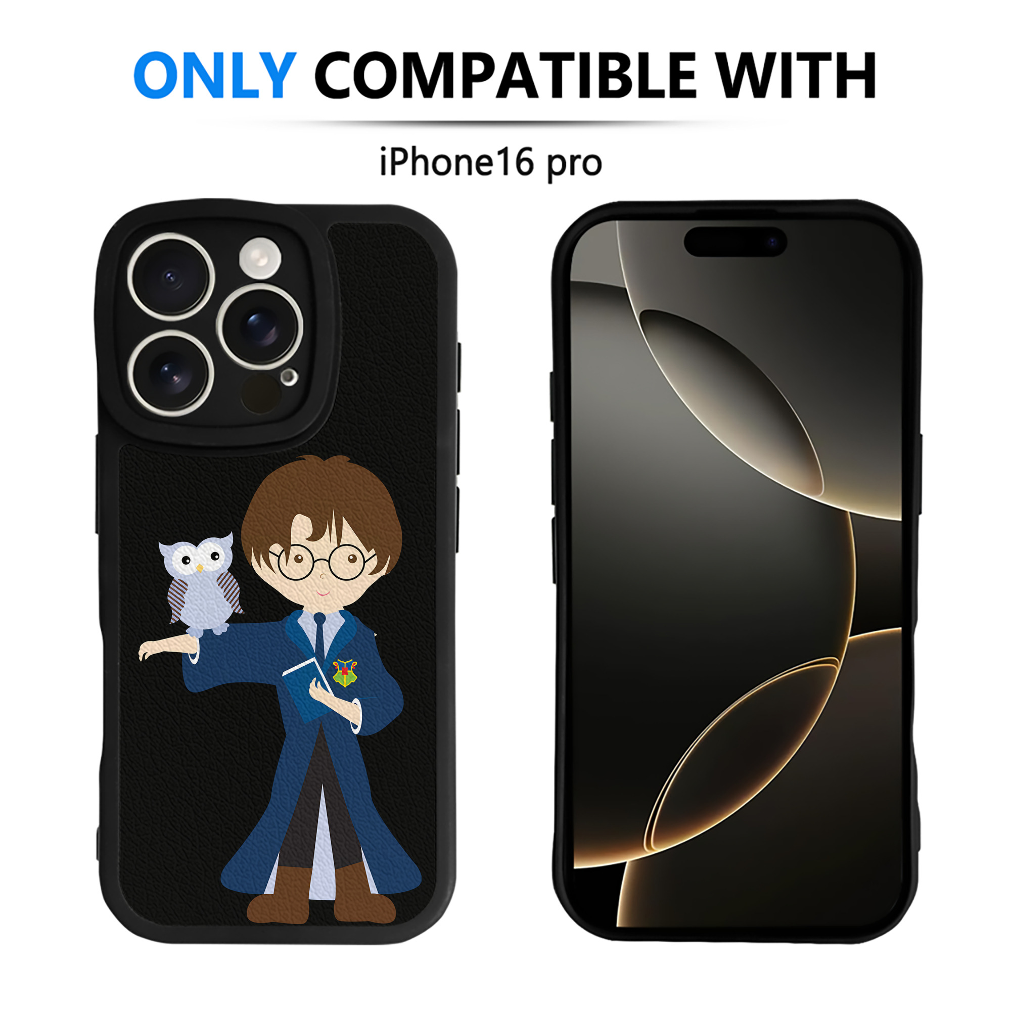 （画像用） Harry Potter ハリー・ポッターシリーズ 【iPhone 16シリーズ対応】シリコンスマホケース（レザー調） 材質：シリコン